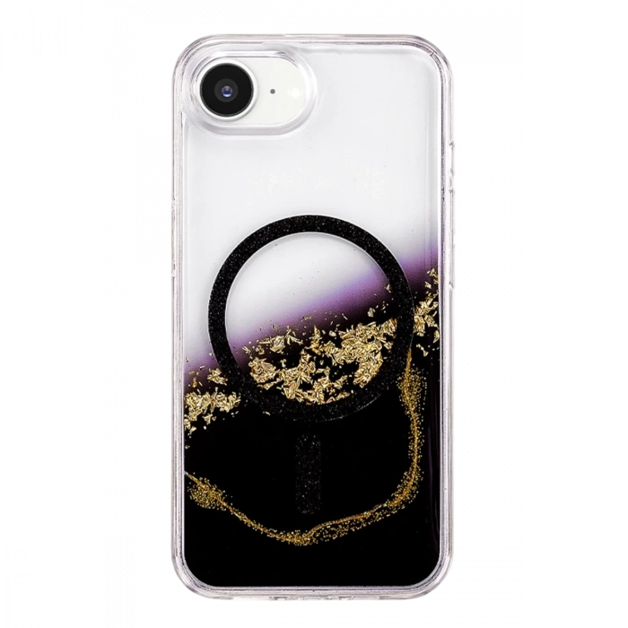 Onegif  İphone 17e Lotus Simli Magsafe Kapak - Siyah