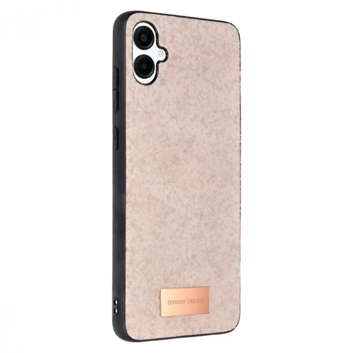 Onegif Samsung Galaxy A06 Bright Simli Kapak - Pembe