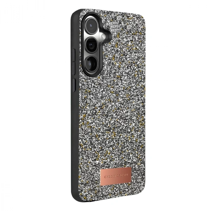Onegif Samsung Galaxy A37 5g Bright Simli Kapak - Gümüş