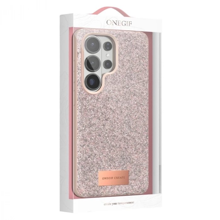 Onegif Samsung Galaxy S26 Ultra Bright Simli Kapak - Siyah