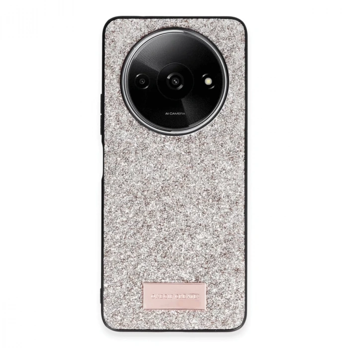 Onegif Xiaomi Redmi A3 4g Bright Simli Kapak - Gold