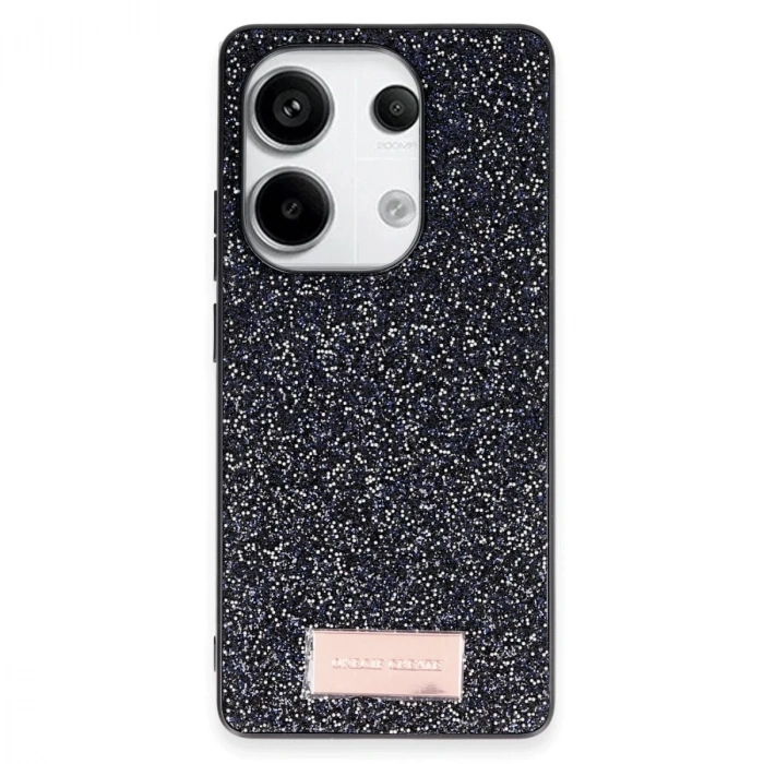 Onegif Xiaomi Redmi Note 13 Pro 4g Bright Simli Kapak - Siyah