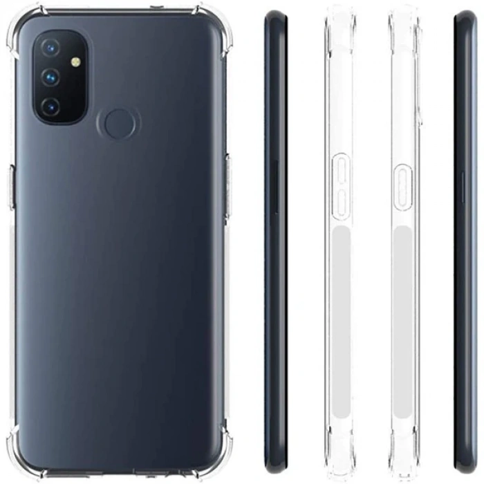 OnePlus Nord N100 Anti-Drop Silikon Kılıf Kamera Korumalı Şeffaf Silikon Kılıf-(5775)