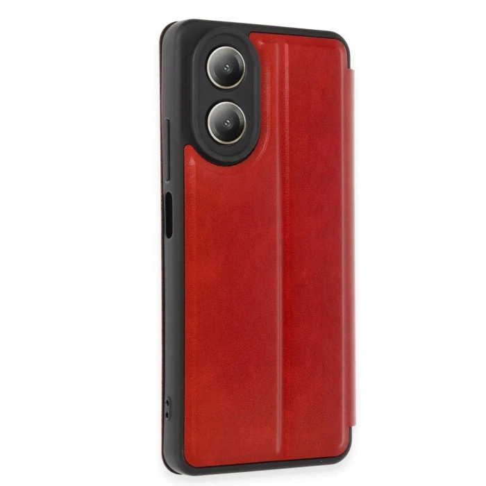 Oppo A38 Kılıf Flip Cover - Kırmızı