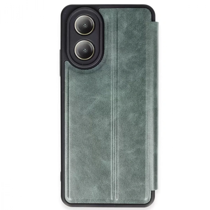Oppo A38 Kılıf Flip Cover - Koyu Yeşil