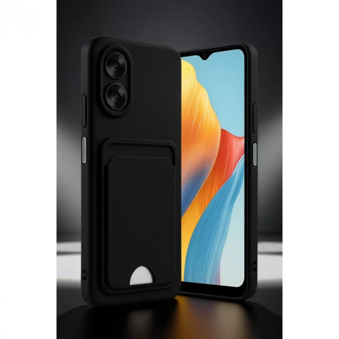 Oppo A38 Kılıf Kelvin Kartvizitli Silikon - Bordo
