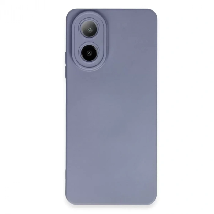 Oppo A38 Kılıf Nano İçi Kadife Silikon - Gri