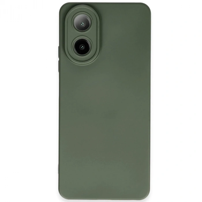 Oppo A38 Kılıf Nano İçi Kadife Silikon - Koyu Yeşil