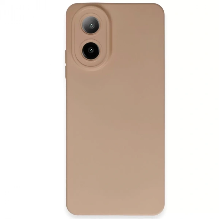 Oppo A38 Kılıf Nano İçi Kadife Silikon - Pudra