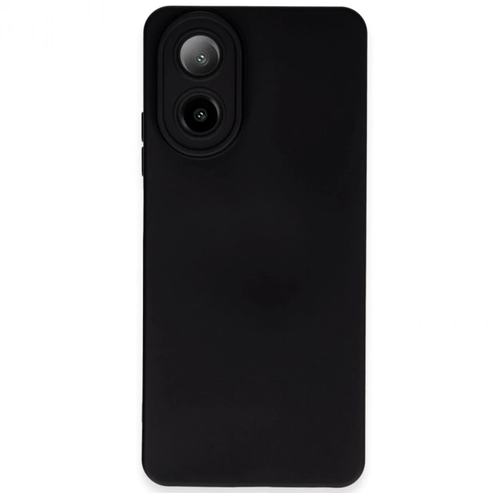 Oppo A38 Kılıf Nano İçi Kadife Silikon - Siyah