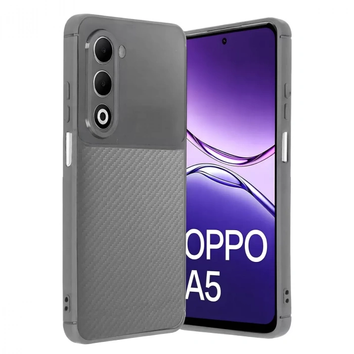 Oppo A5 4g Auto Focus Karbon Kapak - Gri