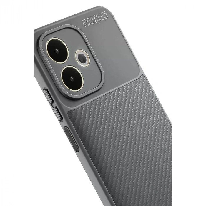 Oppo A5 Pro 4g Kılıf Auto Focus Karbon Kapak - Gri