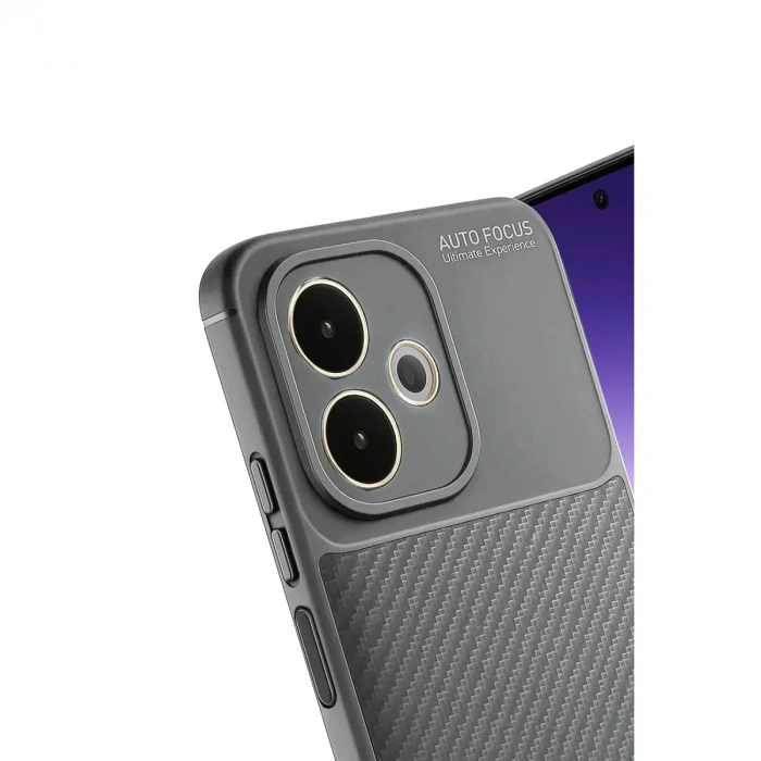 Oppo A5 Pro 4g Kılıf Auto Focus Karbon Kapak - Gri
