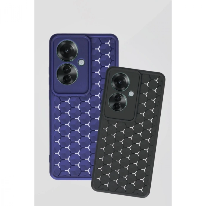 Oppo Reno 11f Kılıf Petek Silikon Kapak - Mavi