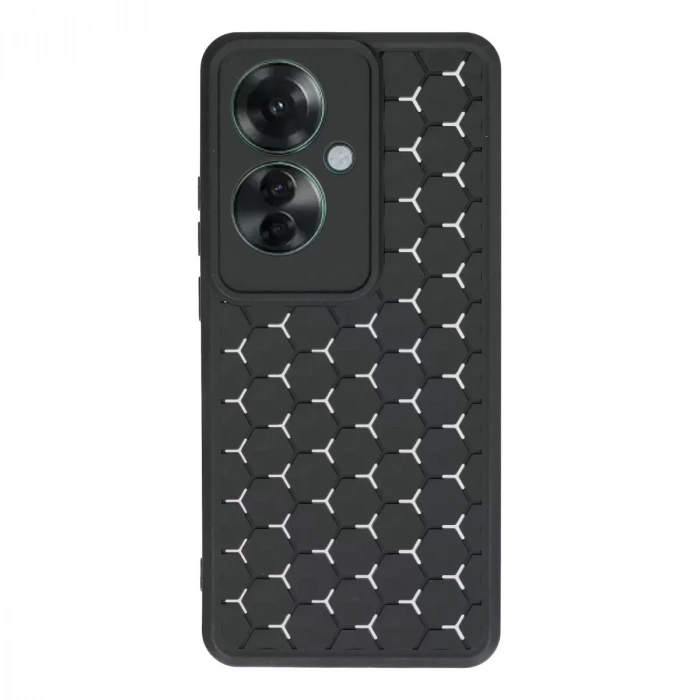 Oppo Reno 11f Kılıf Petek Silikon Kapak - Siyah