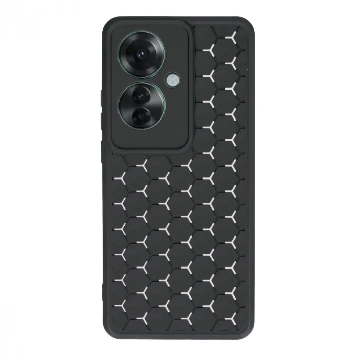 Oppo Reno 11f Kılıf Petek Silikon Kapak - Siyah