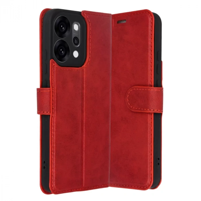 Oppo Reno 14 Trend S Plus Kapaklı Kılıf - Kırmızı