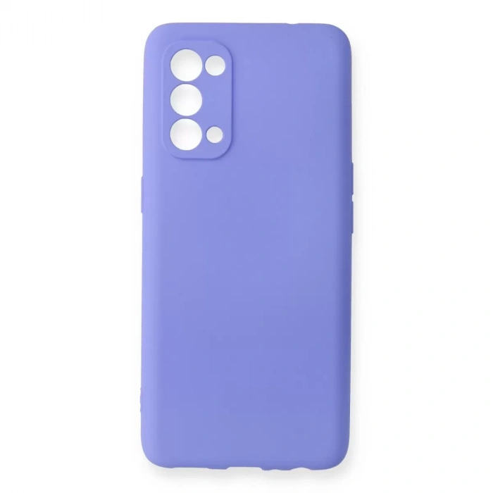 Oppo Reno 5 Kılıf First Silikon - Lila