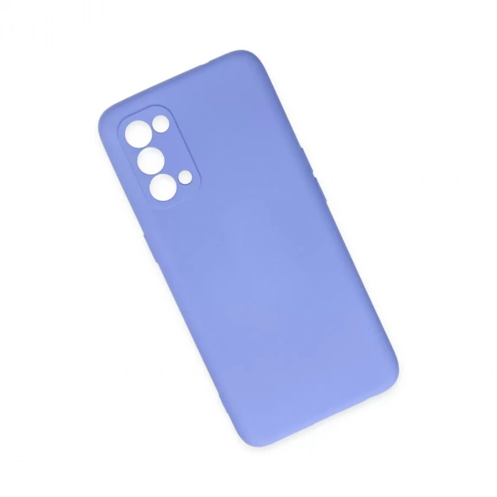 Oppo Reno 5 Kılıf Nano İçi Kadife Silikon - Lila