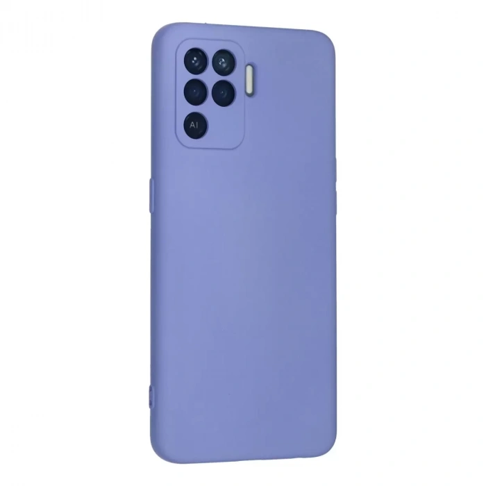 Oppo Reno 5 Lite Kılıf Nano İçi Kadife Silikon - Lila