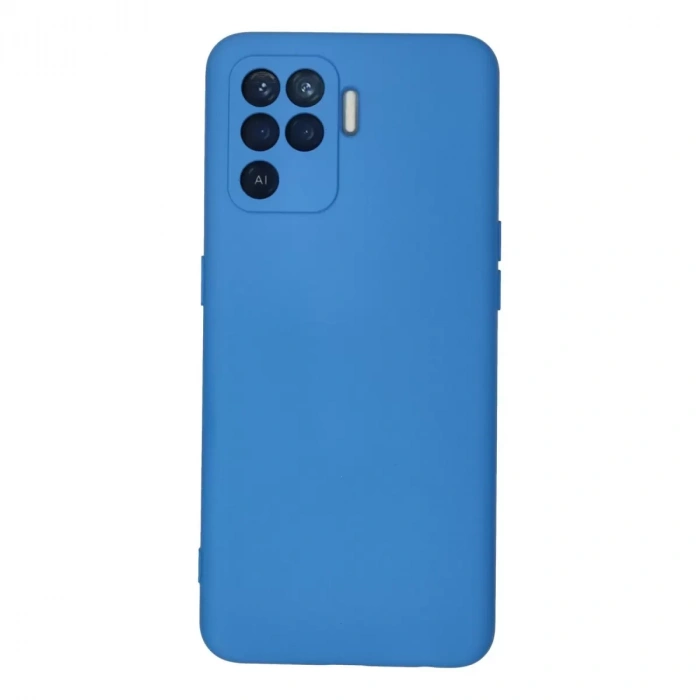 Oppo Reno 5 Lite Kılıf Nano İçi Kadife Silikon - Mavi