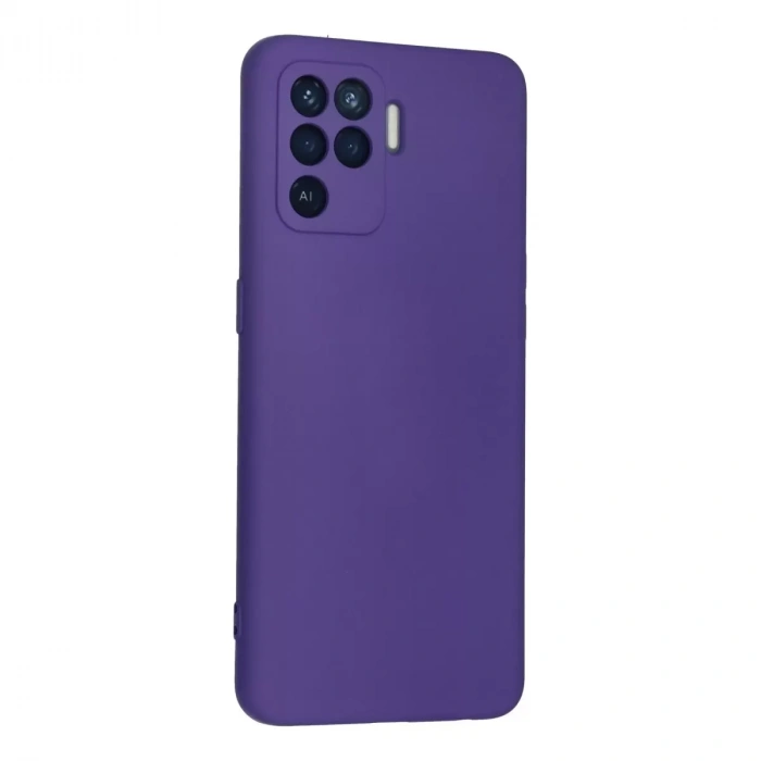 Oppo Reno 5 Lite Kılıf Nano İçi Kadife Silikon - Mor