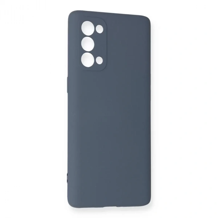 Oppo Reno 5 Pro Kılıf Nano İçi Kadife Silikon - Gri
