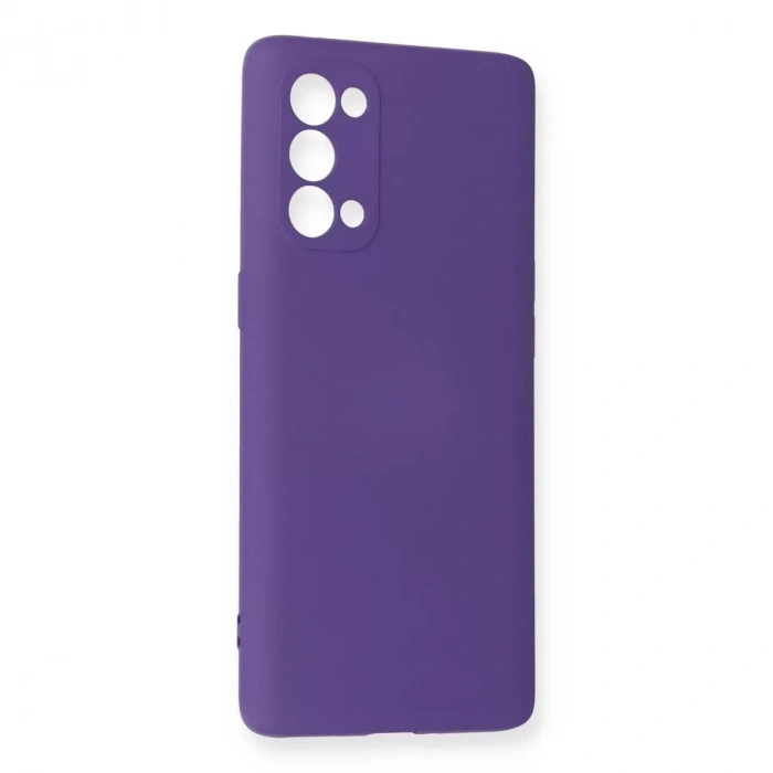 Oppo Reno 5 Pro Kılıf Nano İçi Kadife Silikon - Mor