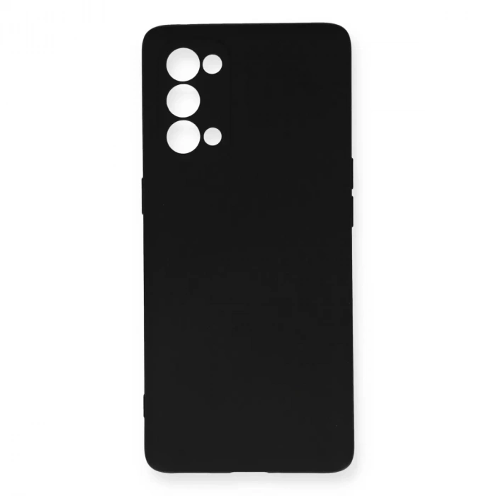 Oppo Reno 5 Pro Kılıf Nano İçi Kadife Silikon - Siyah