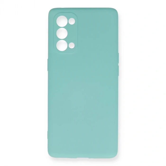 Oppo Reno 5 Pro Kılıf Nano İçi Kadife Silikon - Turkuaz