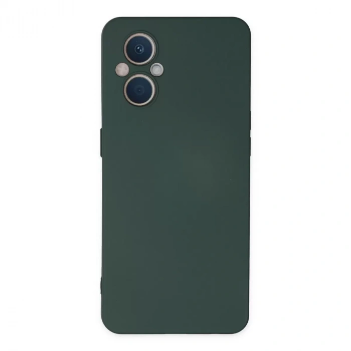Oppo Reno 7 Lite Kılıf Nano İçi Kadife Silikon - Koyu Yeşil
