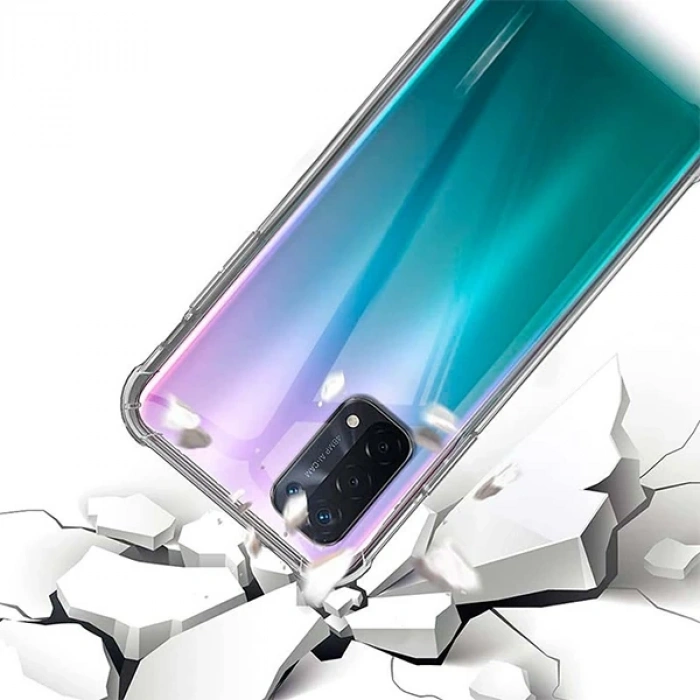 OPPO Reno A54 Kamera Korumalı Shockproof Darbe Emici Silikon Kılıf-(5775)
