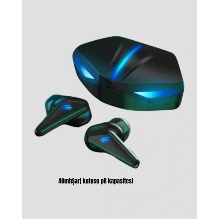 Oyuncu Bluetooth Kulaklık Tam Kablosuz Stereo LED Işıklı