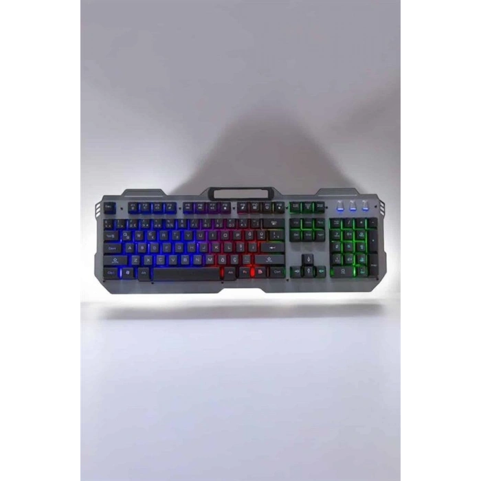 Oyuncu Klavyesi Q Klavye RGB Işıklı Mouse Hediyeli