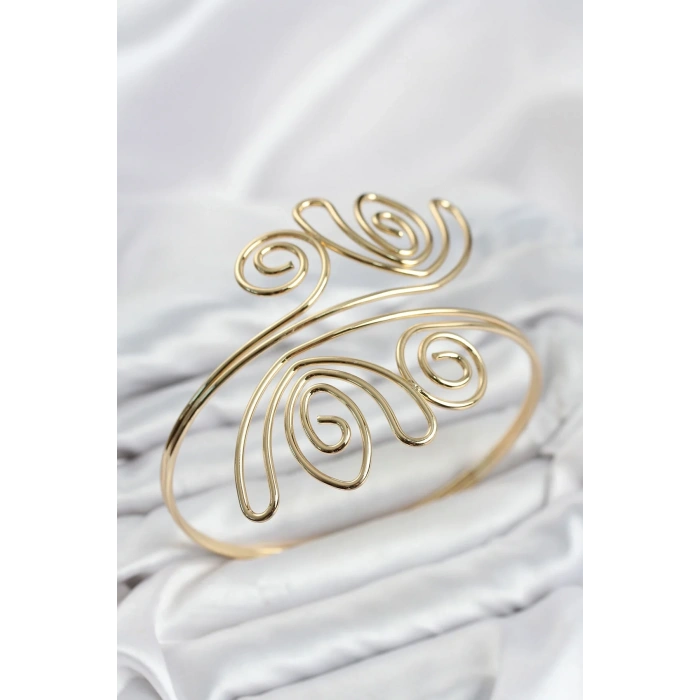 Pazu Bileklik Gold Renk Pirinç Bohem Model