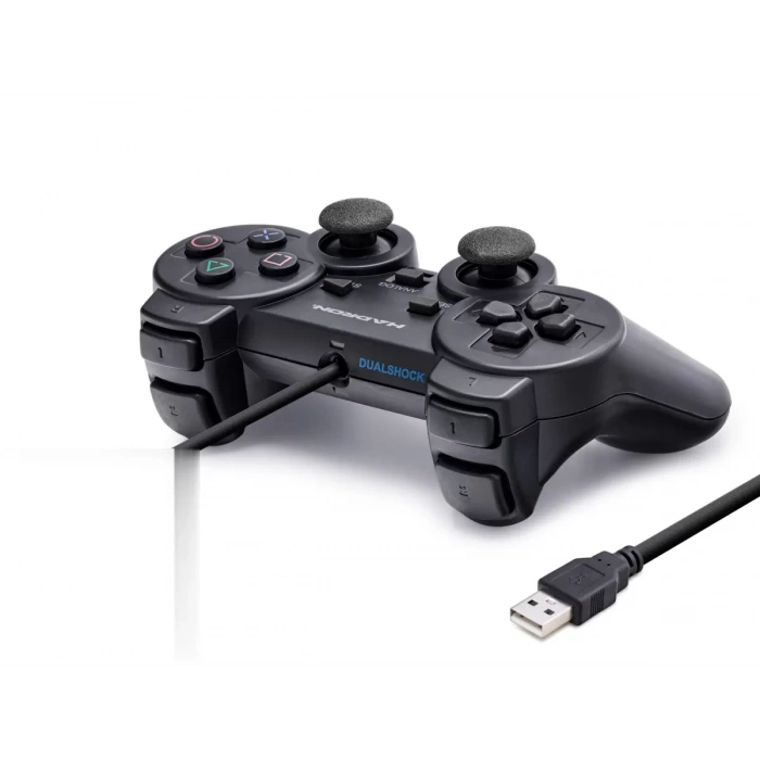 Pc Uyumlu Kablolu Usb Gamepad Oyun Kolu - Siyah HD302