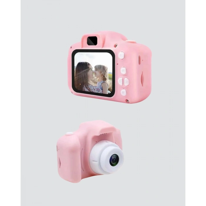 Pembe Mini 1080p HD Çocuk Kamera – 8MP Video KaydıTF Kart Destekli
