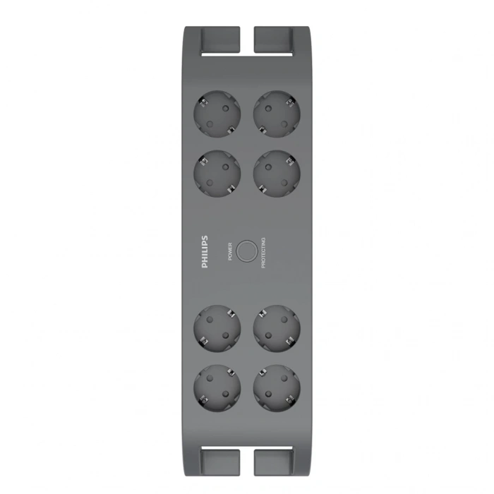 PHILIPS SPN3180A/62 8 Soket Akım Korumalı Priz 900 Joules 2Mt Kablo (Gri)(1923)