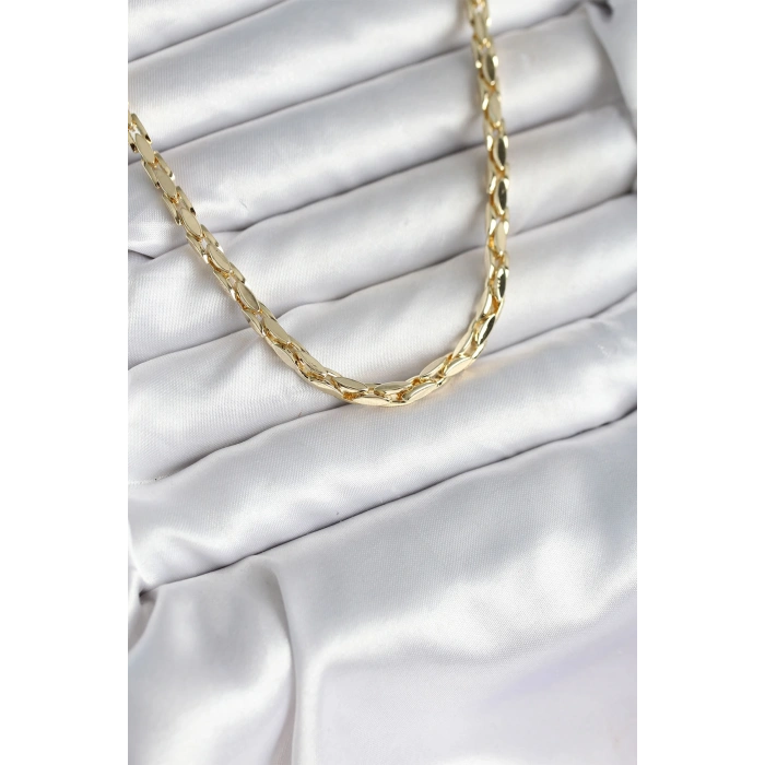 Pirinç Gold Renk 60 cm Zincir Kadın Kolye 5886