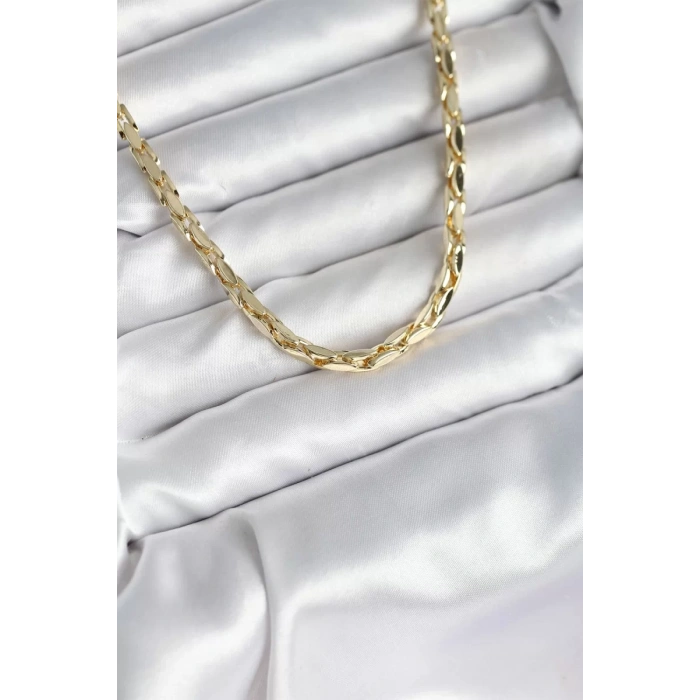 Pirinç Gold Renk 60 cm Zincir Kadın Kolye - TJ-BKO10600