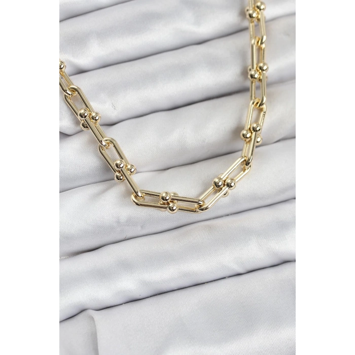 Pirinç Gold Renk Tifani Model Kadın Kolye 5886