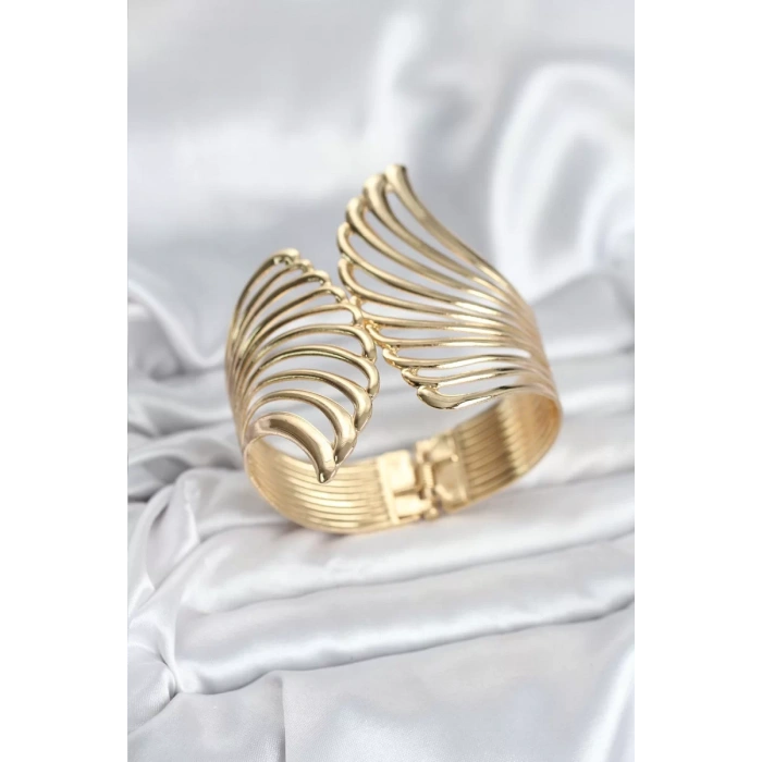 Pirinç Gold Renk Vintage Kadın Bileklik - TJ-BB8066