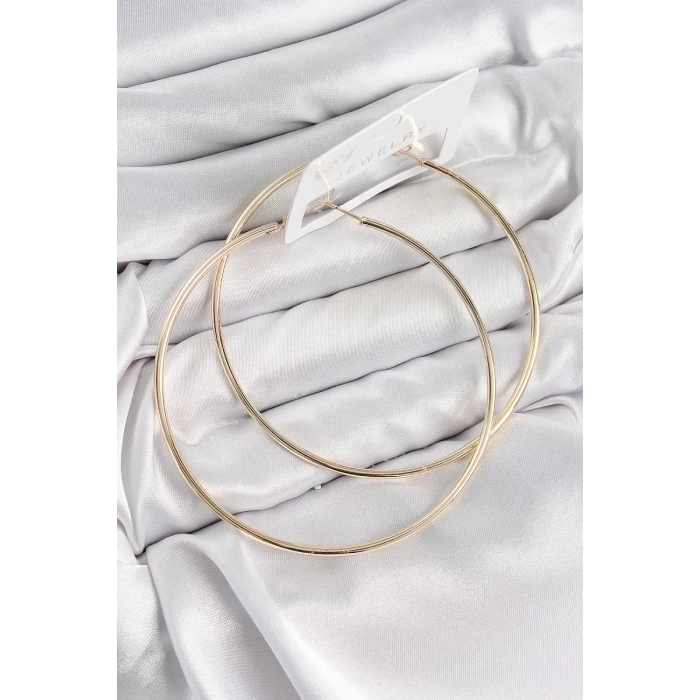 Pirinç Halka Model Gold Renk Kadın Küpe - TJ-BKP11037
