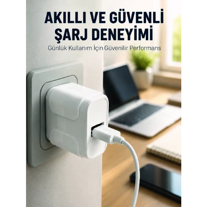 Pratik ve Kompakt Tasarımlı 12W USB Telefon Şarj Adaptörü
