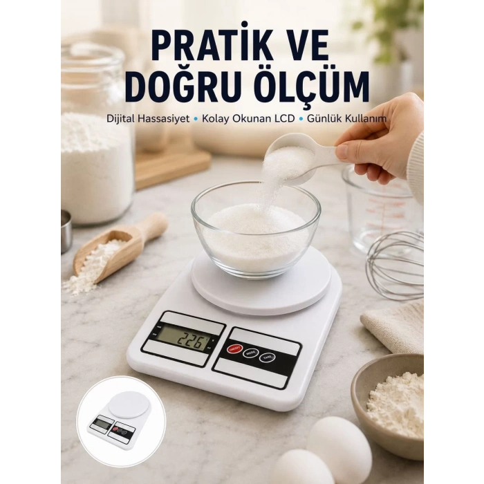 Pratik ve Şık Tasarımıyla Dijital Mutfak Tartısı Yeni Nesil