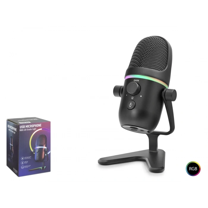 Profesyonel Çift Modlu Gaming Rgb Mikrofon 192 Khz / 24 Bit Type-C - Siyah ME5