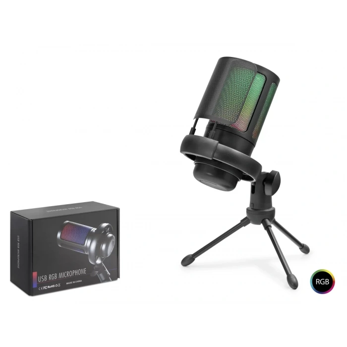Profesyonel Gaming Rgb Mikrofon 192 Khz / 24 Bit Type-C - Siyah ME6S