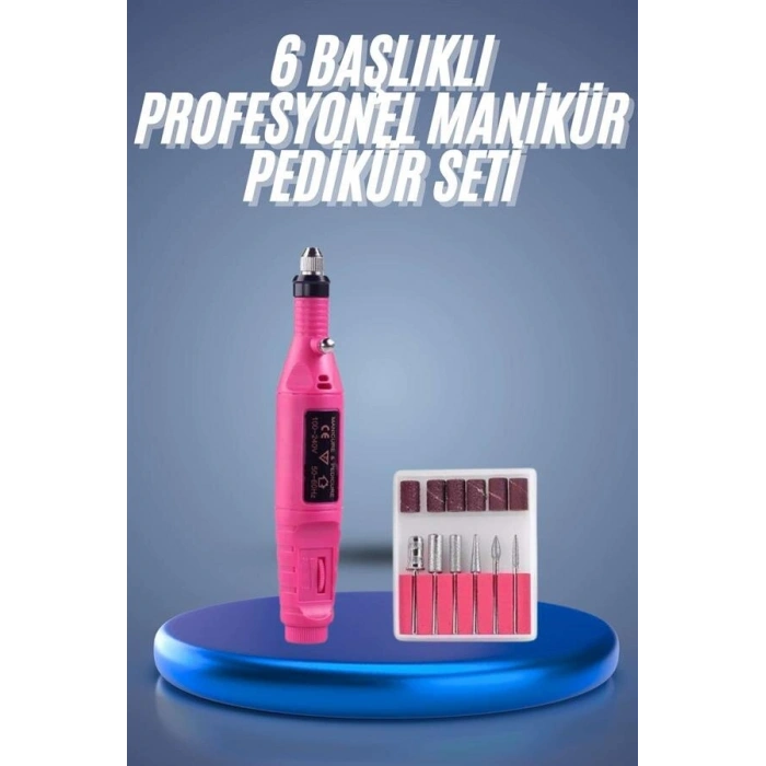 Profesyonel Manikür Pedikür Seti Törpü Makinesi Protez Tırnak Çıkarma