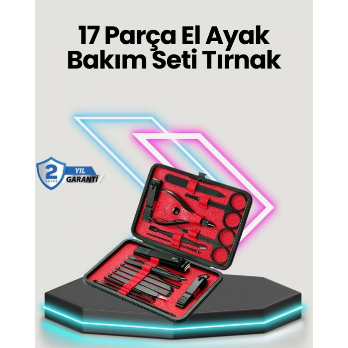 Profesyonel Paslanmaz Çelik Manikür & Pedikür Seti