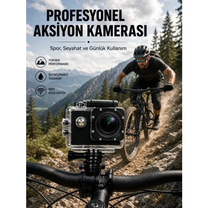 Profesyonel Video Çekimleri İçin 1080P Full HD Aksiyon Kamerası